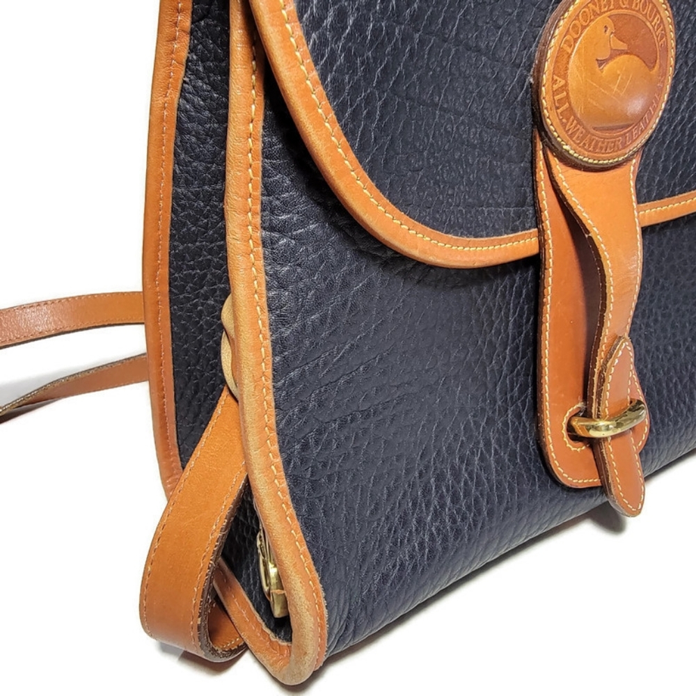 Vintage 1980's Navy Blue Dooney & Bourke Essex Shoulder Bag Crossbody - Picture 11 of 15